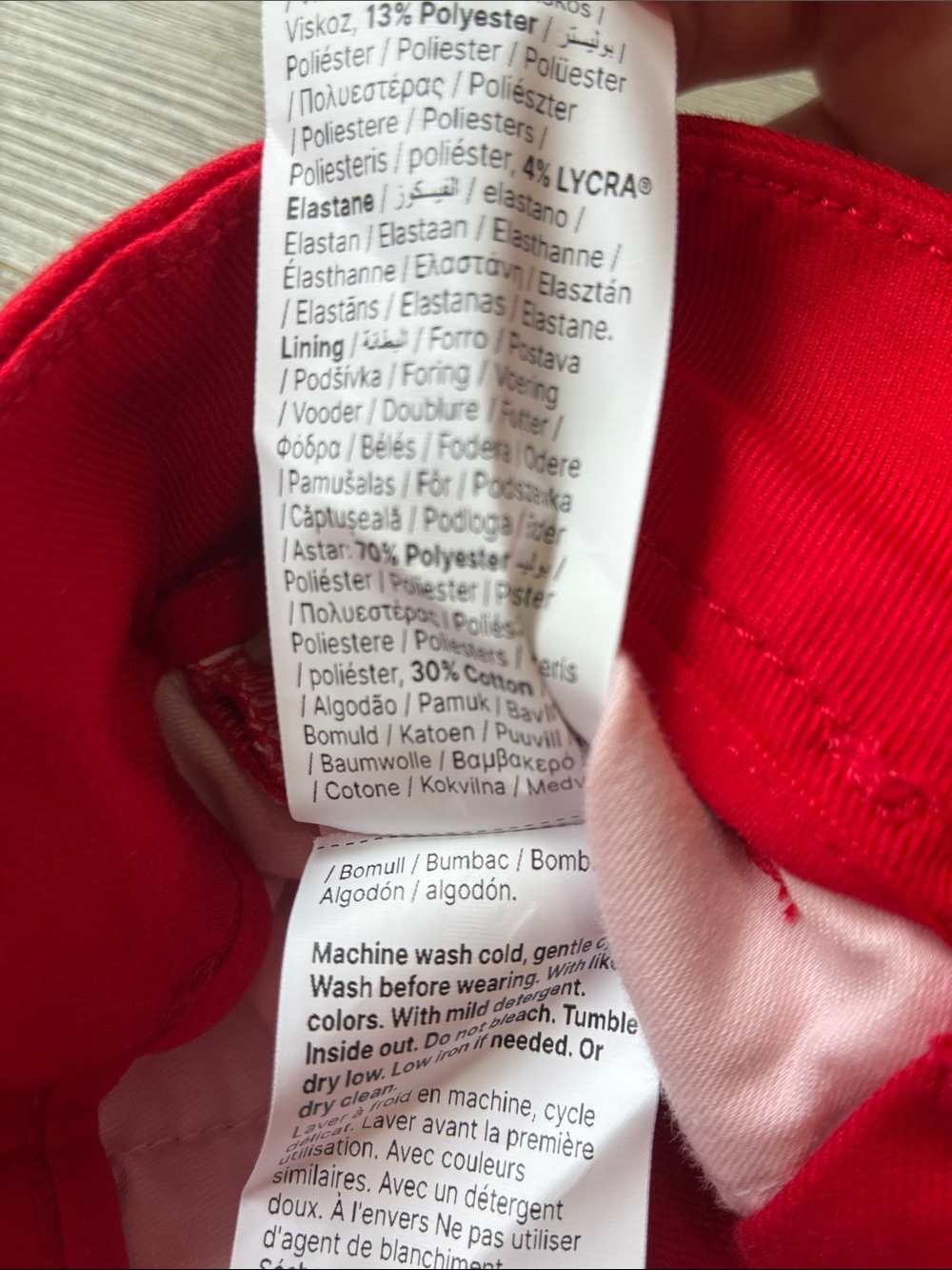 NWOT SPANX Bright Red Wide Leg High Rise Trousers - Picture 5 of 6